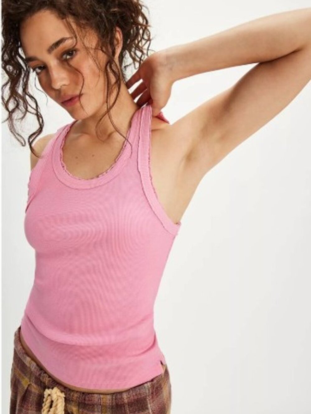 Free People "Rowan" Tank in Pink Carnation, XS, NWT